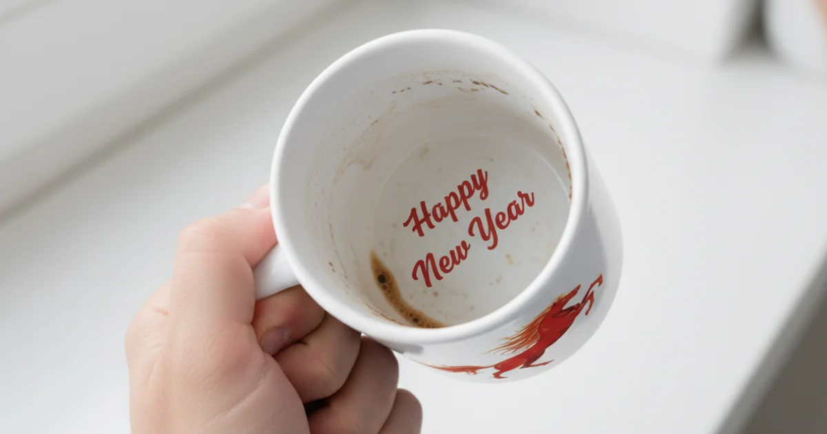 2026년 띠 동물인 붉은 말을 활용한 머그 디자인 예시