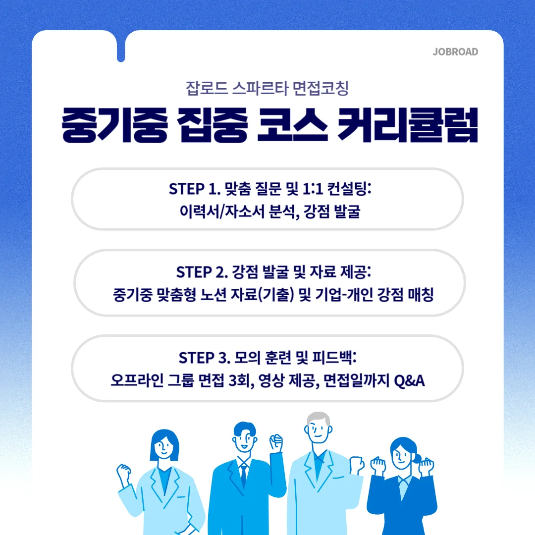 "잡로드 중소기업중앙회 면접 스파르타 프로그램"