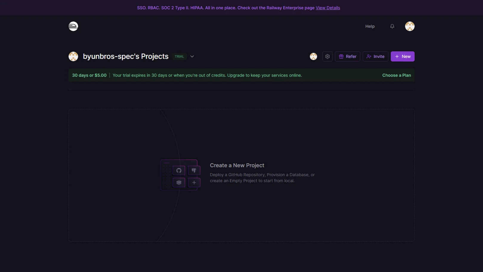 railway 대시보드