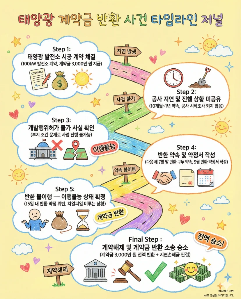 태양광 계약금반환 사건 타임라인