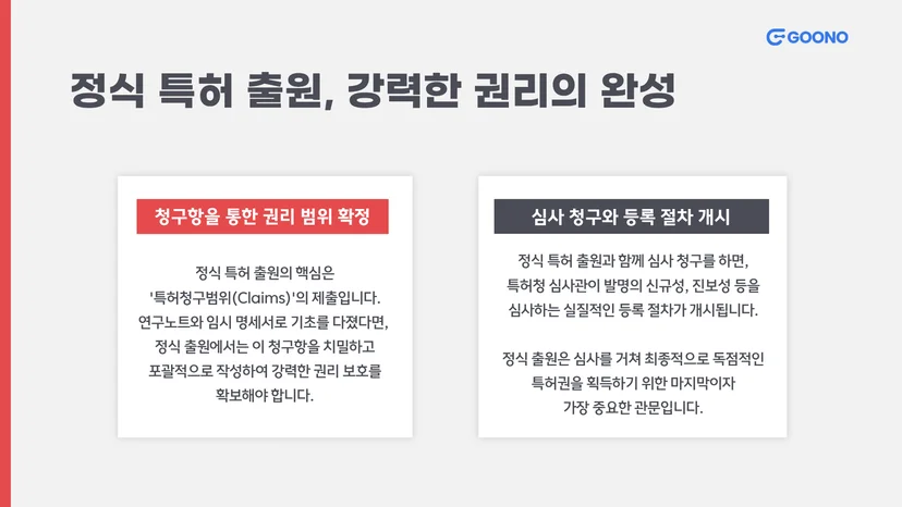 정식 특허 출원