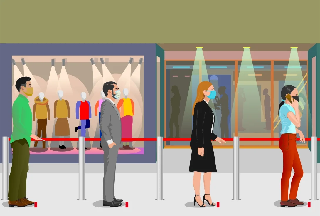 쾌적한 쇼핑 환경을 제공하기 위해, 입장 인원을 제한하는 경우가 많습니다.