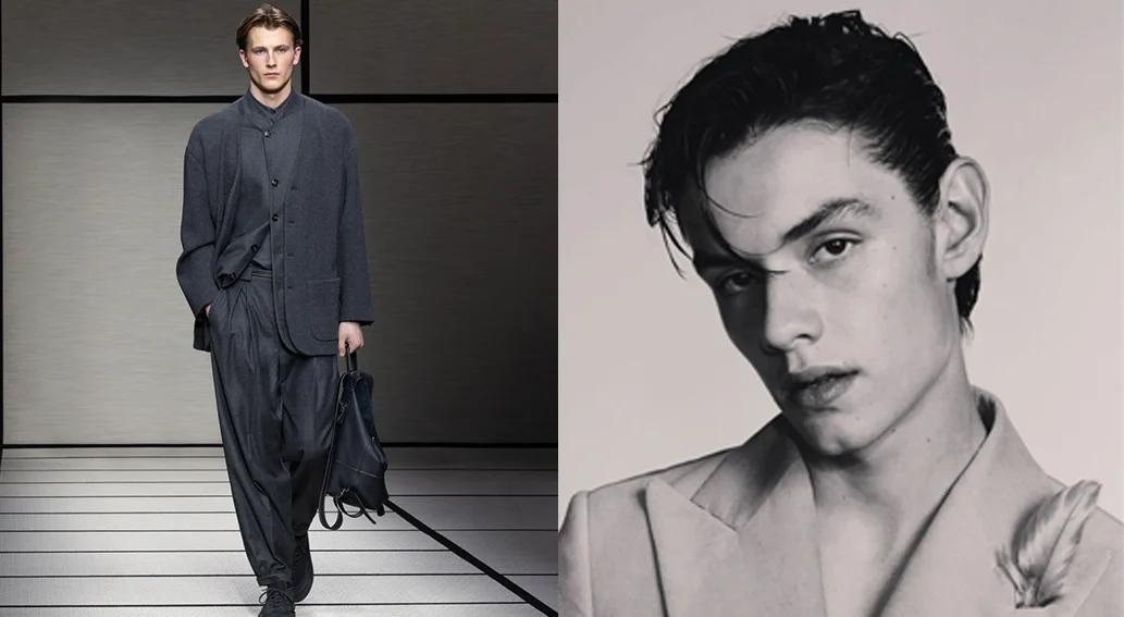2026 남자 모델 트렌드 – 로우 럭셔리 무드를 보여주는 정제된 남자 패션 모델
