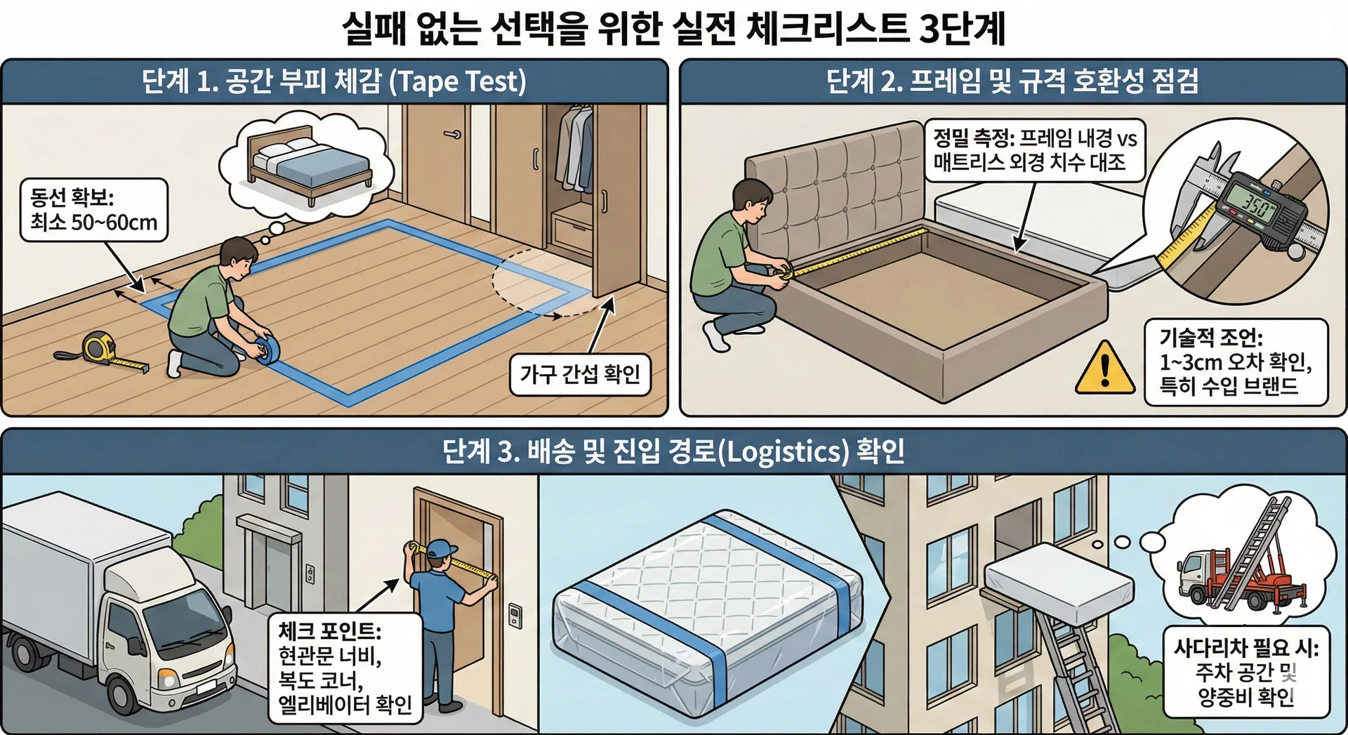 매트리스 사이즈 실전 체크리스트