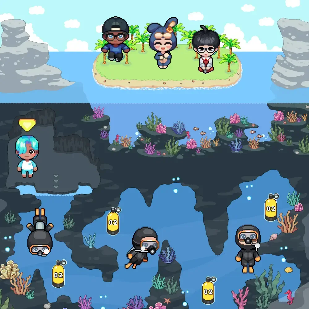 젭 퀴즈 해저 동굴 탈출 자유풀이 맵