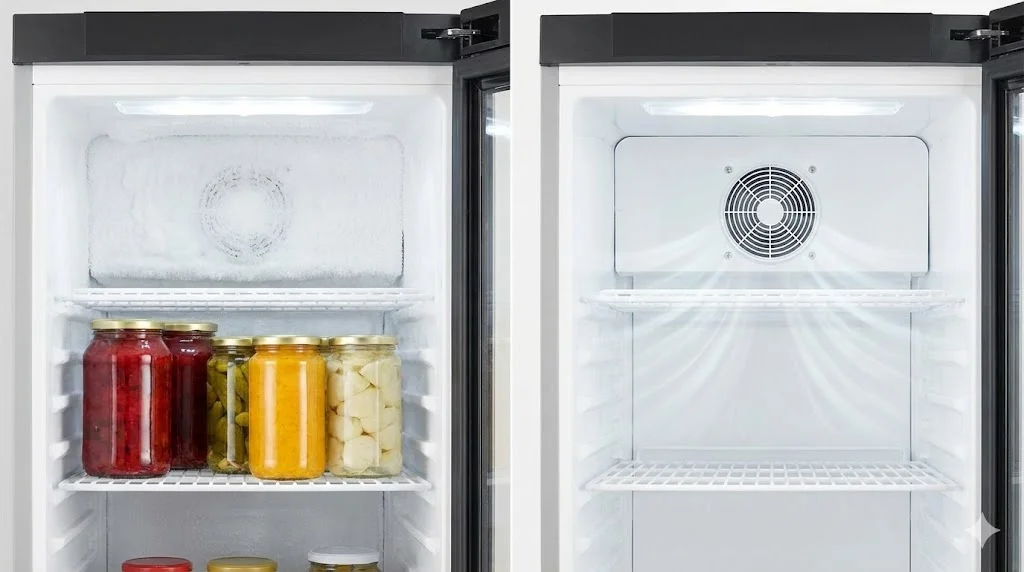 냉각 방식에 따른 차이: 성에가 끼는 직냉식과 공기가 순환되는 간냉식 수제청 냉장고