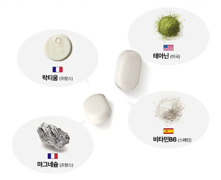 불면증에 좋은 락티움, 테아닌, 마그네슘 설명 이미지