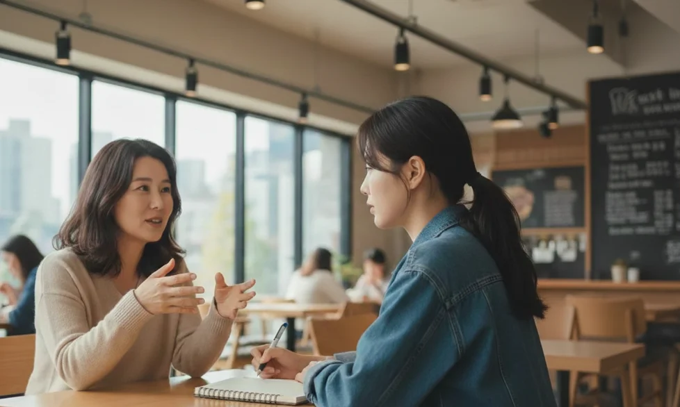 불면증 해결 후기를 전하는 인터뷰 장면