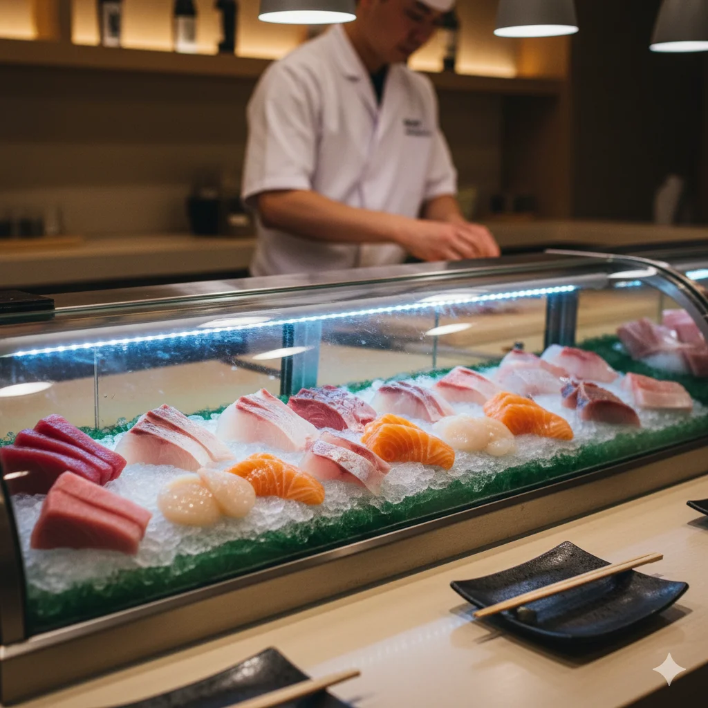 초밥 쇼케이스 