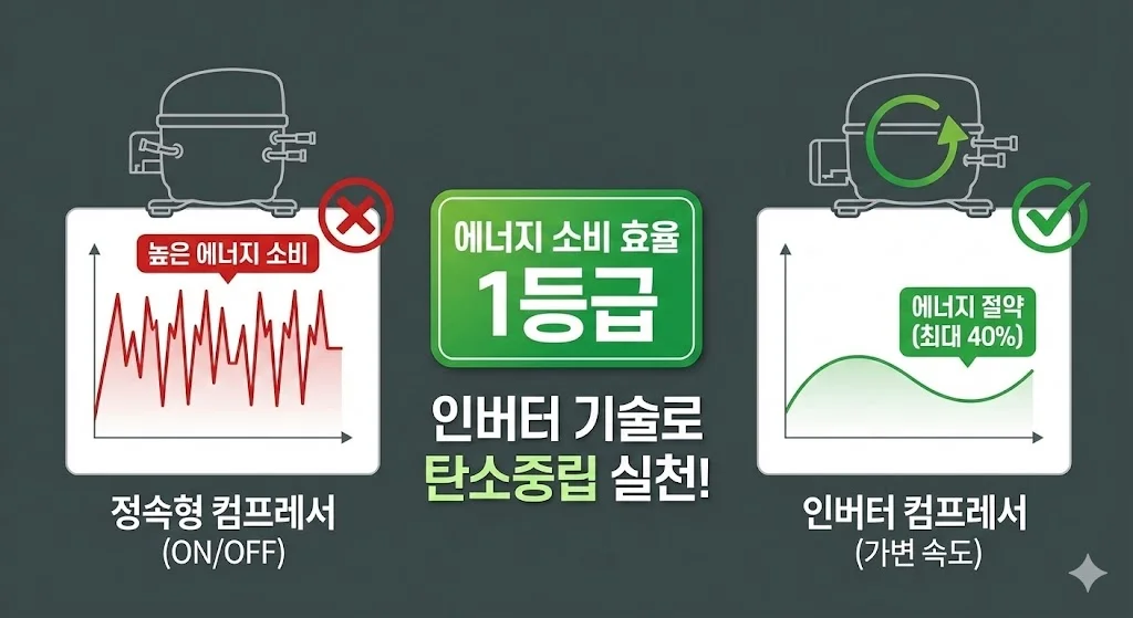 정속형 vs 인버터 컴프레서 에너지 효율 비교