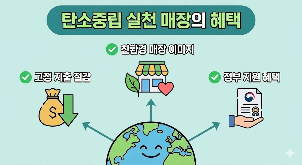 탄소중립 실천 매장이 누리는 세 가지 주요 혜택