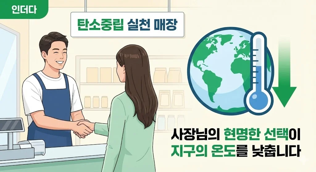 탄소중립 실천 사장님의 현명한 선택과 지구 온도 감소