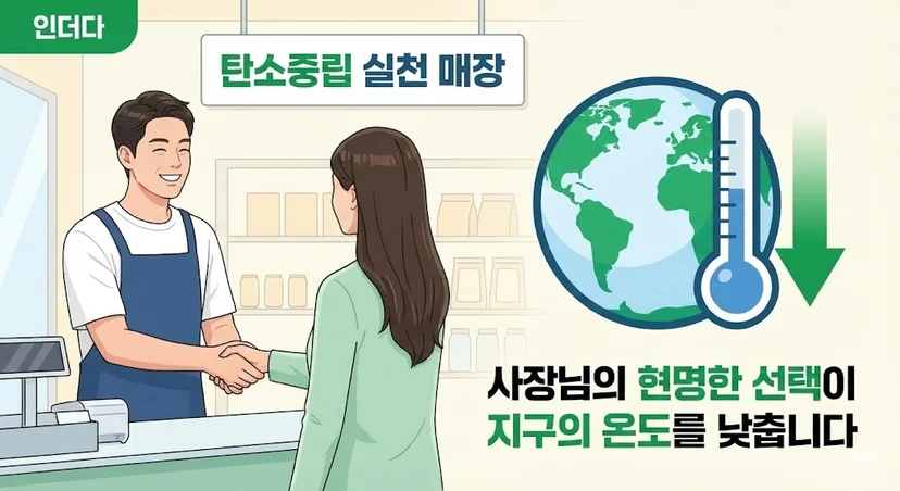 탄소중립 실천 사장님의 현명한 선택과 지구 온도 감소
