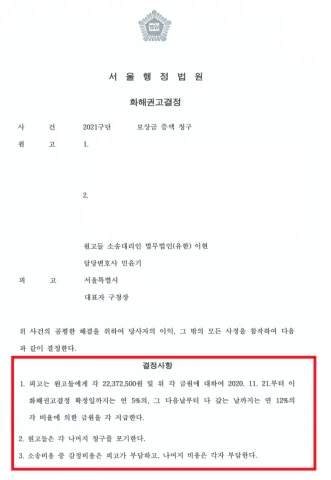 토지수용보상금 증액 청구 소송 화해권고결정