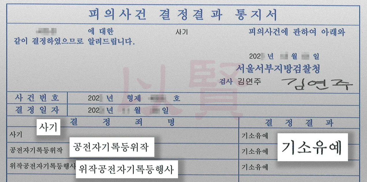 초과근무 부당수령 공전자기록위작 혐의 기소유예 처분