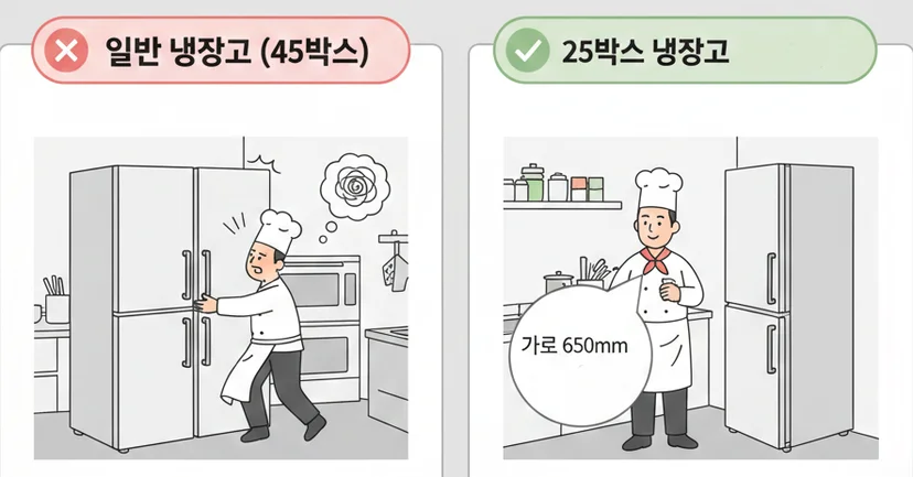 25박스 냉장고