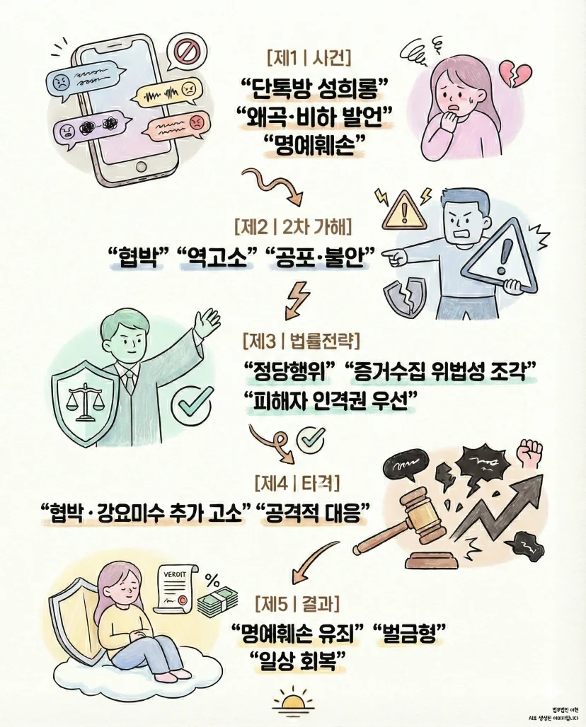 단톡방 명예훼손 성희롱 사건 해결 절차