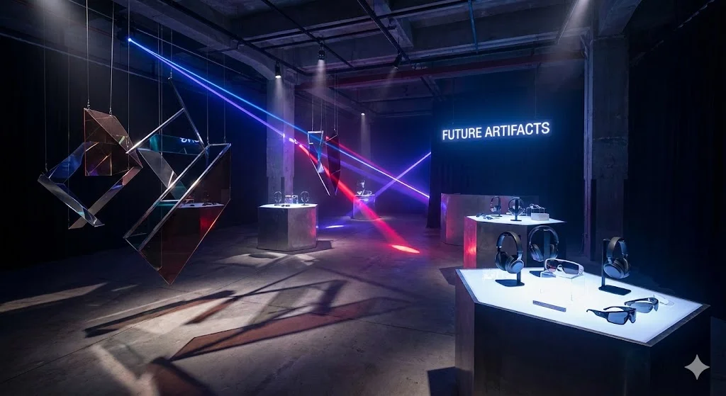 화려한 네온 조명과 감각적인 소품으로 연출된 VMD