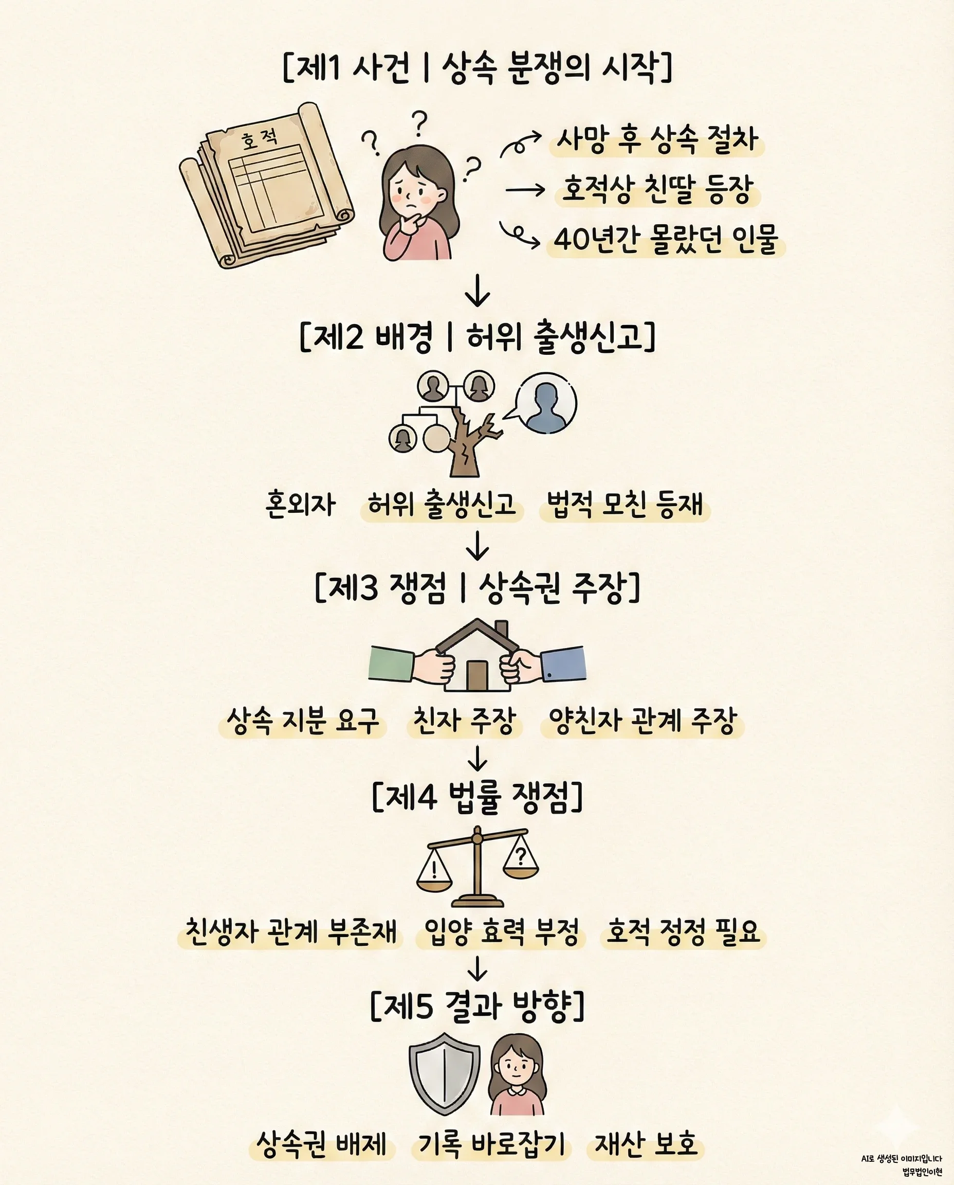 친자확인검사 필요한 상속분쟁 사건