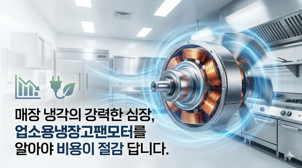 업소용냉장고팬모터 강력한 냉각 성능을 책임지는 고성능 모터 유닛의 정밀한 모습