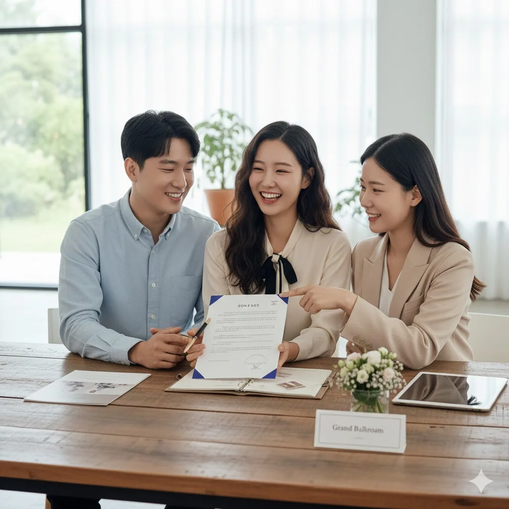 예식장 계약 주의사항 | 계약 전 꼭 확인해야 할 핵심 체크리스트 (식대·보증인원·환불)