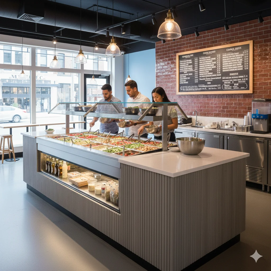 샐러드바 냉장고