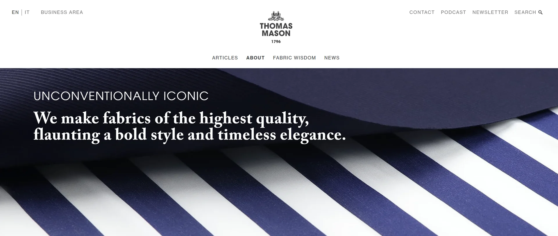 영국 왕실이 인정한 최고의 셔츠 원단, 토마스 메이슨(Thomas Mason)을 분석합니다. 기자 45 면의 탁월함부터 실버라인, 골드라인, 저니(Journey) 컬렉션까지 프리미엄 소재의 정수를 확인하세요.