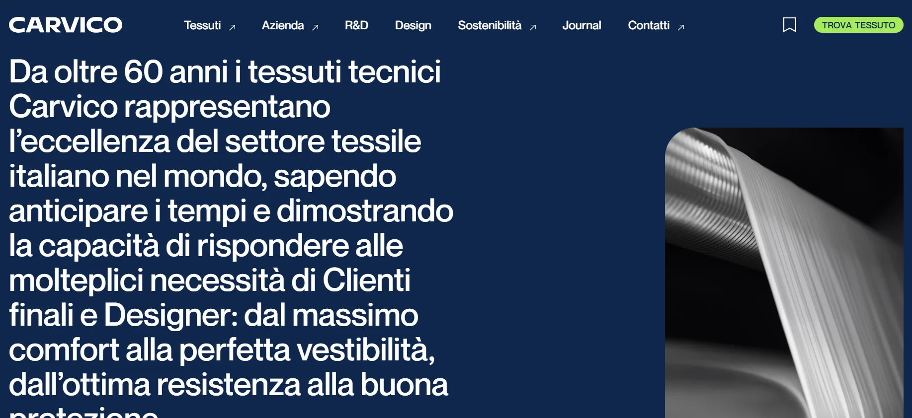 세계 최고의 기능성 원단 제조사 카르비코(Carvico)를 분석합니다. ECONYL® 기반의 친환경 소재부터 고성능 스포츠웨어 및 수영복 원단의 독보적인 기술력을 확인하세요.