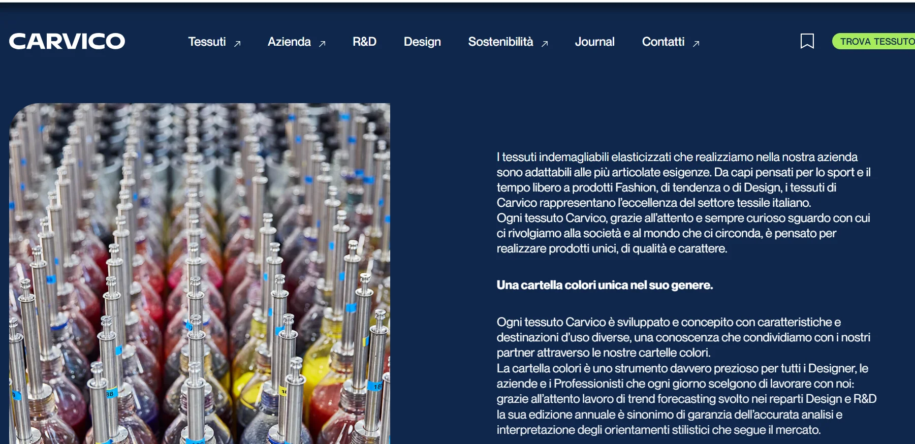 세계 최고의 기능성 원단 제조사 카르비코(Carvico)를 분석합니다. ECONYL® 기반의 친환경 소재부터 고성능 스포츠웨어 및 수영복 원단의 독보적인 기술력을 확인하세요.