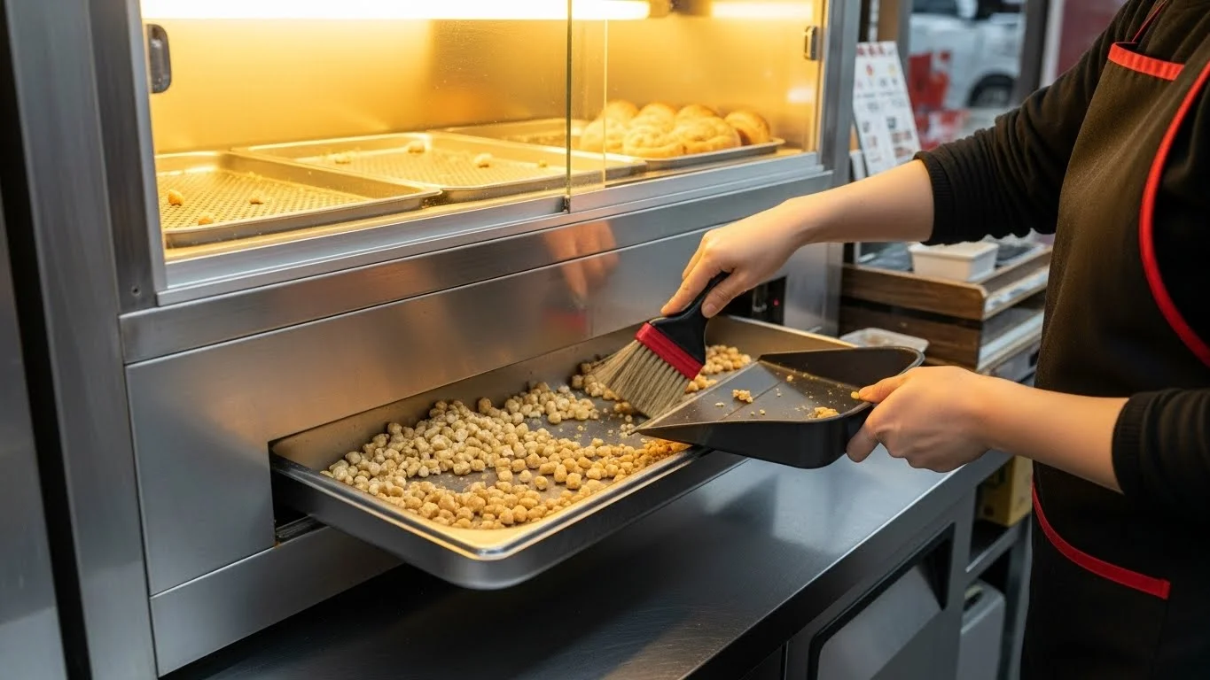 보온 진열대 청소