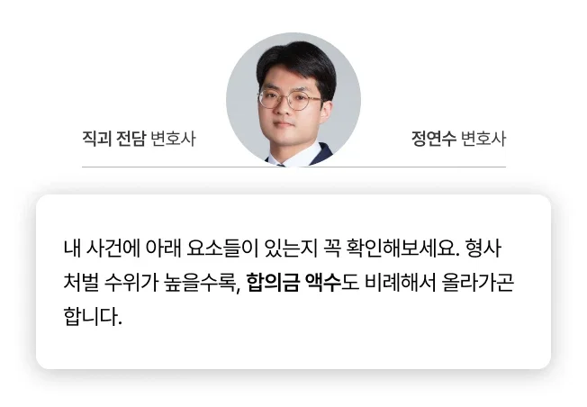 직장내폭행 전담 변호사의 형사 합의금 액수 자문
