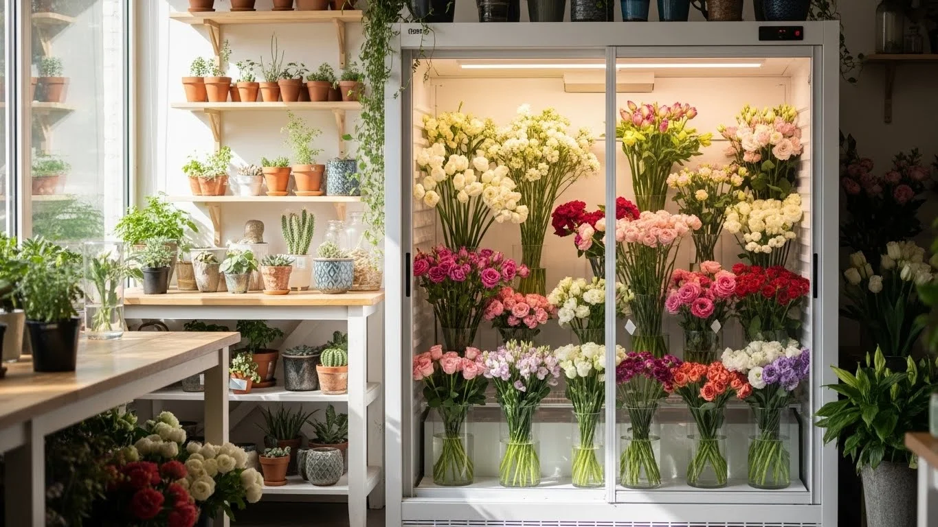 꽃집 냉장고