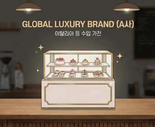 이탈리아 수입 가전 등 글로벌 명품 브랜드 제과 쇼케이스 및 꽃냉장고 특징 분석