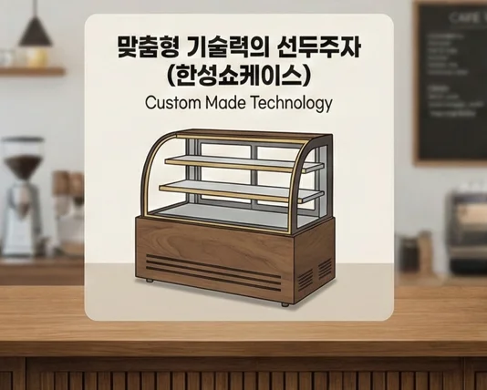맞춤형 기술력으로 제작된 한성쇼케이스의 제과 쇼케이스 및 꽃냉장고 맞춤 제작 안내