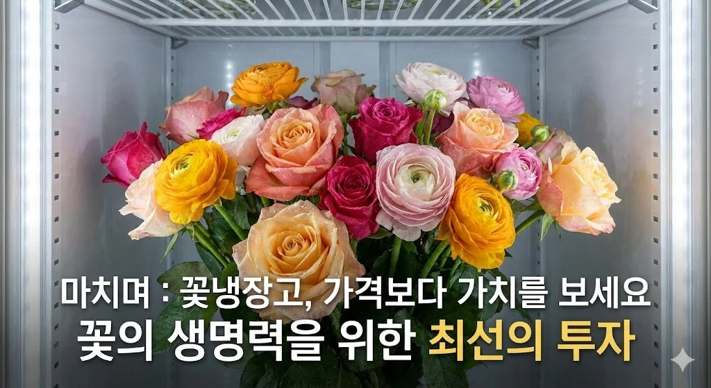 꽃냉장고 선택 시 가격보다 싱싱한 꽃의 가치를 우선시하는 플로리스트를 위한 한성쇼케이스의 철학