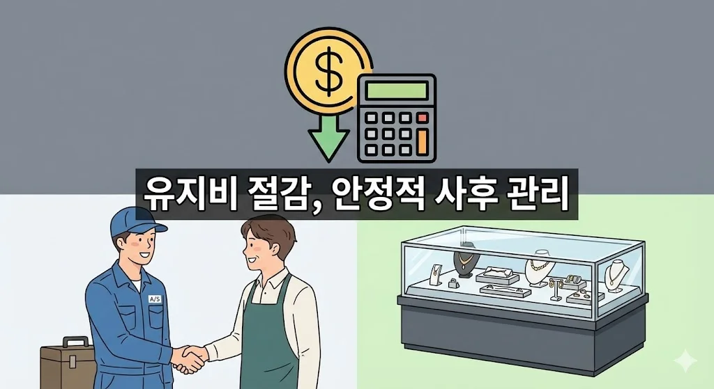 에너지 효율이 높아 유지비 부담을 줄여주고, 고장 걱정 없이 안심하고 사용할 수 있는 철저한 사후 관리 시스템은 성공적인 반찬가게 운영을 위한 필수 조건입니다.
