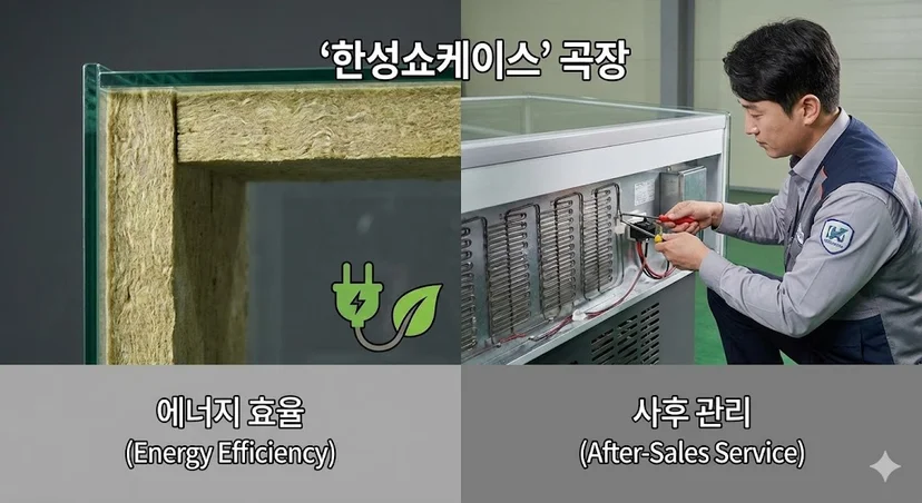 고성능 단열재와 히터를 사용하여 유지비를 절감해 주는 고품질 델리쇼케이스를 생산하는 한성쇼케이스 국내 제조 공정