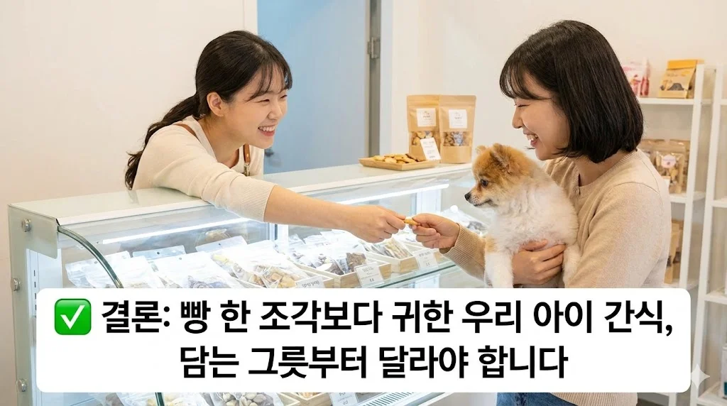 한성쇼케이스가 설치된 매장에서 행복하게 간식을 구매하는 고객과 사장님의 모습을 통해 성공적인 매장의 이미지를 전달하며 글을 마무리합니다.