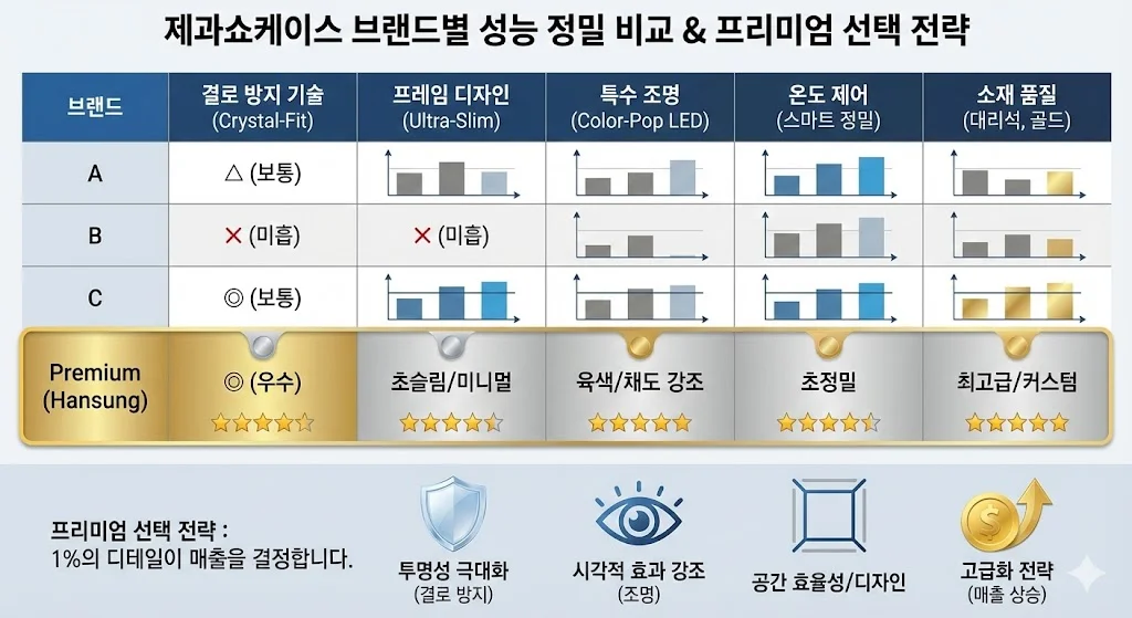 제과쇼케이스 브랜드별 성능 정밀 비교 및 프리미엄 선택 전략 이미지
