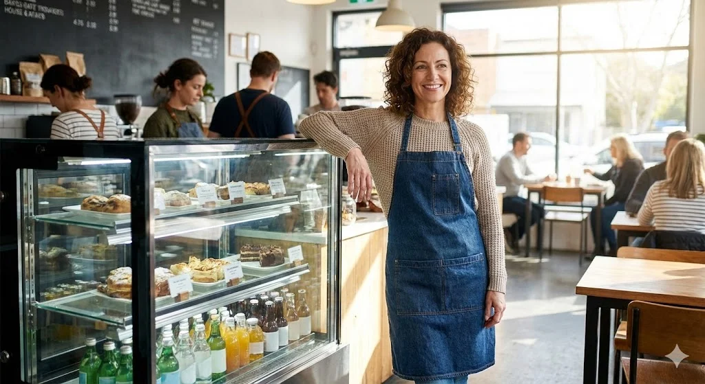 한성쇼케이스를 선택하여 성공적으로 매장을 운영 중인 행복한 카페 점주