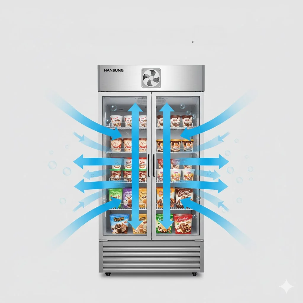 주류냉장고 간접 냉각 기류 순환 원리