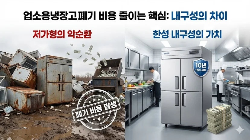 업소용냥정고폐기기 비용 줄이는 핵심 이미지
