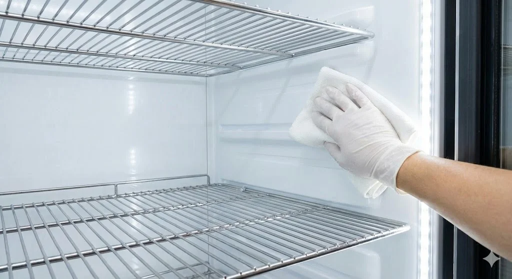 청소가 용이한 라운드형 내부 디자인과 항균 선반 디테일