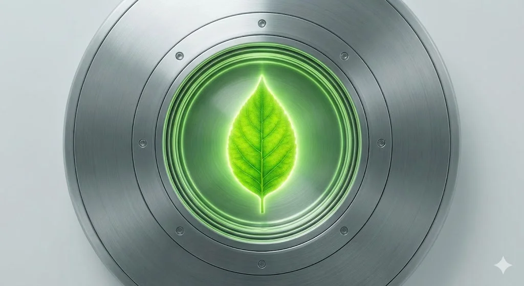 고밀도 단열재로 구현한 에너지 효율성 상징 이미지