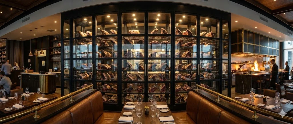 하이엔드 레스토랑 인테리어 고기숙성냉장고