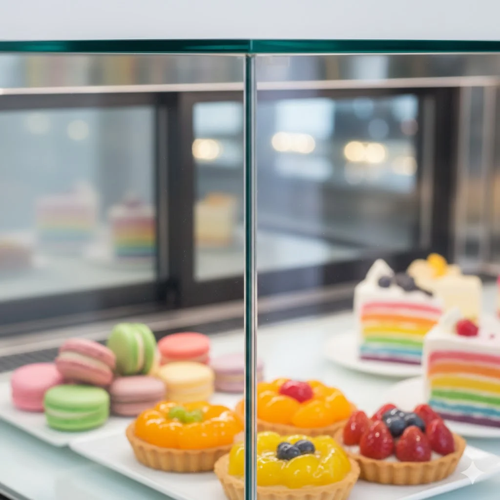 사면 유리 쇼케이스