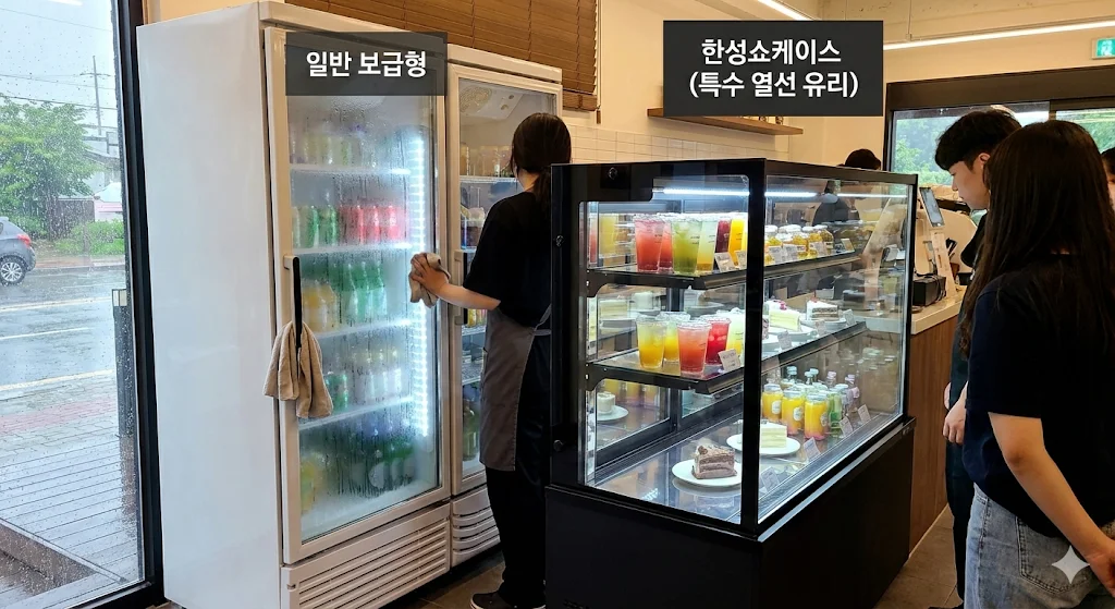 카페 음료 냉장고