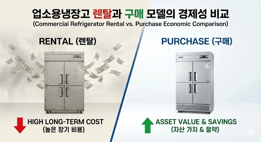 업소용냉장고 렌탈과 구매 모델의 경제성 비교