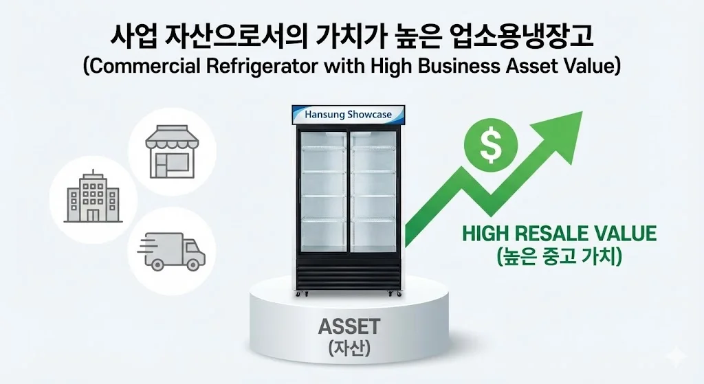 사업 자산으로서의 가치가 높은 업소용냉장고