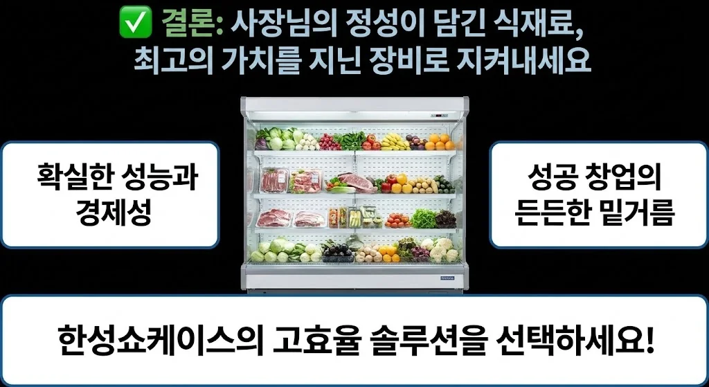 식당 창업 성공을 위한 고효율 업소용냉장고 구매 결론